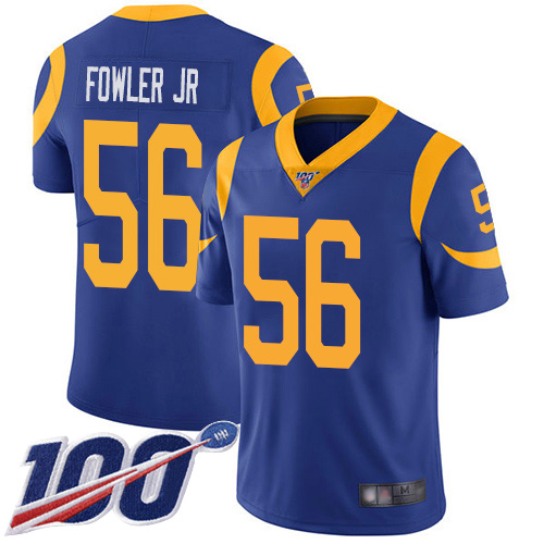 Los Angeles Rams Limited Royal Blue Men Dante Fowler Jr Alternate Jersey NFL Football #56 100th Season Vapor Untouchable